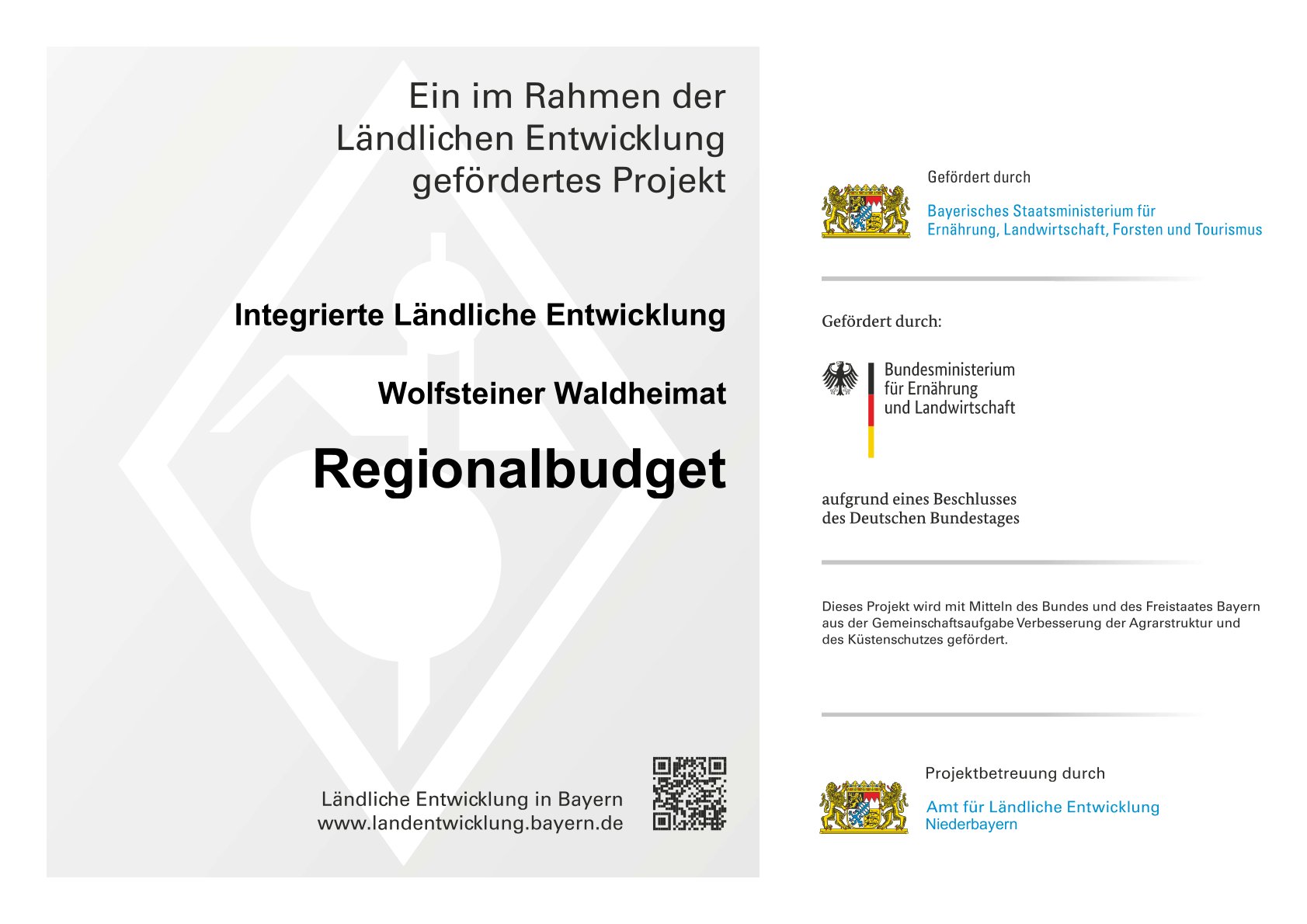Erläuterungstafel Regionalbudget ILE Wolfsteiner Waldheimat